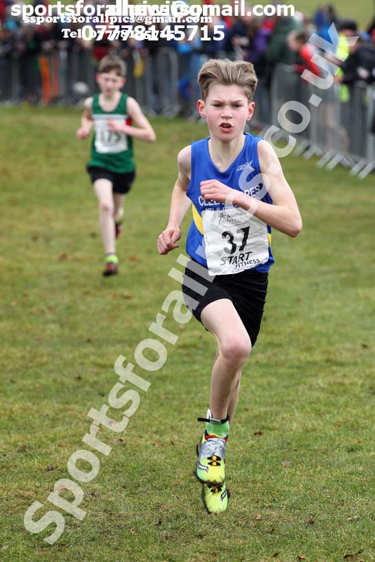 Boys under-13s Northern Cross Country Champs., Camp Hill Estate, Kirklington.  Photo: David T. Hewitson/Sports for All Pics